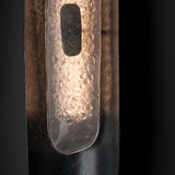 Shield Wall Sconce Small detail in Black, Clear Steel, by Hubbardton Forge