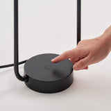 Shiny Black Olo Ring Table Lamp by Seed Design Dimmer Details