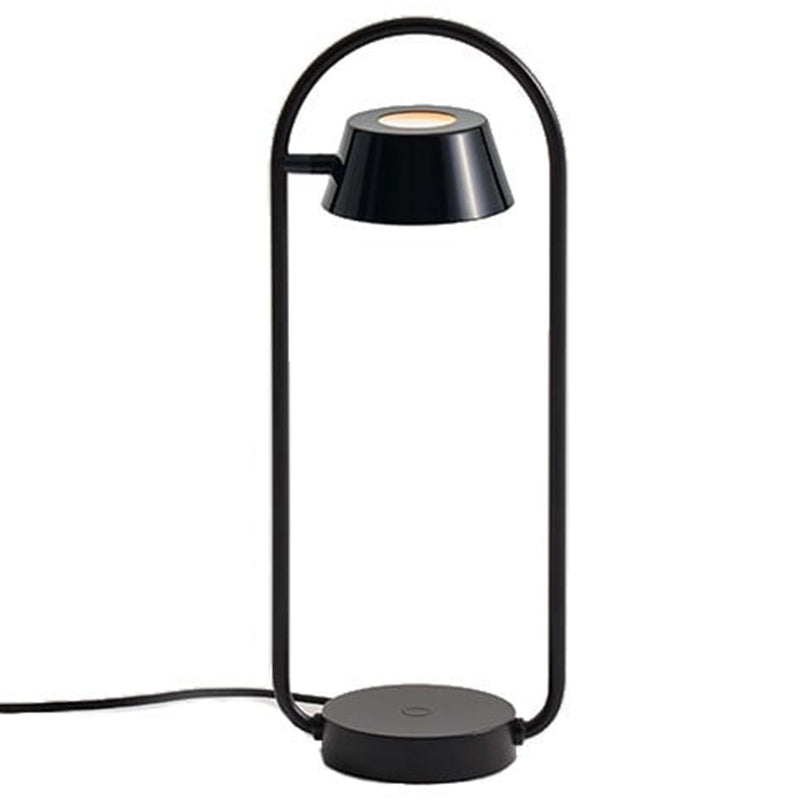 Shiny Black Olo Ring Table Lamp by Seed Design