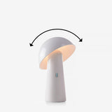 Shitake Portable Table Lamp - White, tilting shade