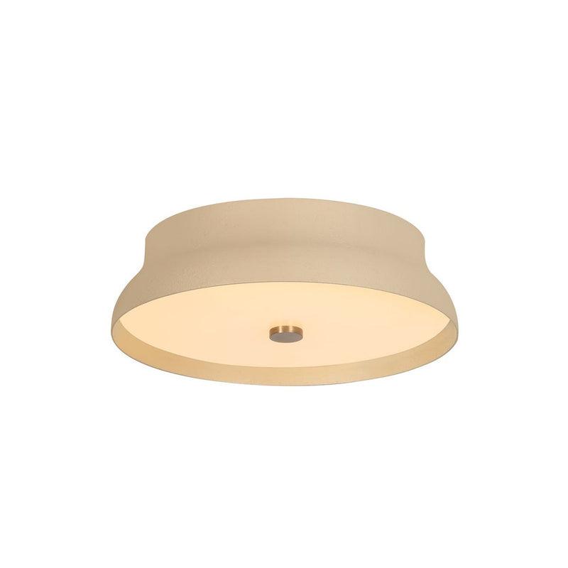 Shore Flush Mount - 12 inch - Patina Brass with Cream Gesso by Troy Lighting