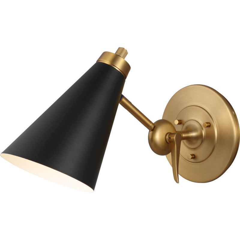 Signoret Task Wall Sconce — 6 1/4", Burnished Brass