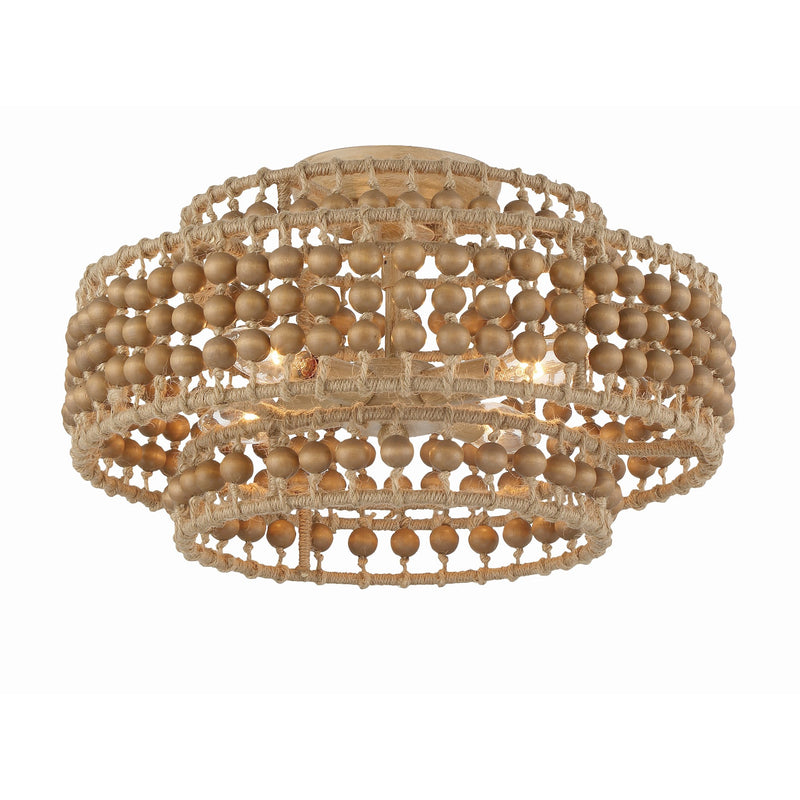 Silas Semi-Flush Mount 16'' Burnished Silver