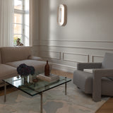 Silver Large Sassi LED Wall Sconce by Nuura in Living Room