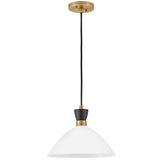 Simon Convertible Pendant Light Black Cased Opal By Lark Living - Front View1