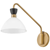 Simon Plug-In Wall Sconce Black Cased Opal By Lark Living - Side View1