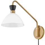 Simon Plug-In Wall Sconce Black Cased Opal By Lark Living - Side View2