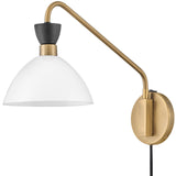 Simon Plug-In Wall Sconce Black Cased Opal By Lark Living - Side View3