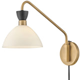 Simon Plug-In Wall Sconce Black Cased Opal By Lark Living - Side View4