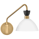 Simon Plug-In Wall Sconce Black Cased Opal By Lark Living - Side View6