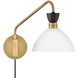 Simon Plug-In Wall Sconce Black Cased Opal By Lark Living - Side View7