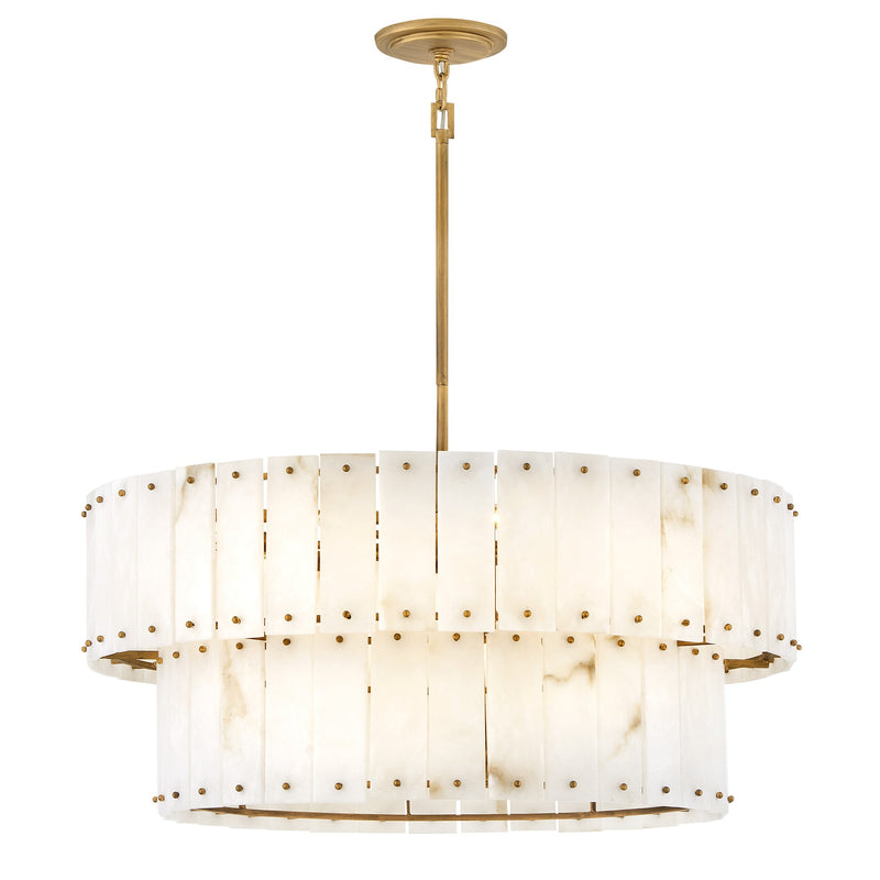 Simone Medium Drum Chandelier - Burnished Gold - by Fredrick Ramond