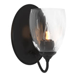 Simple Lines Wall Sconce Small in Black by Hubbardton Forge