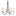 Simple Sweep 6 Arm Chandelier, shown in Natural Iron, by Hubbardton Forge