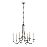 Simple Sweep 6 Arm Chandelier in Oil Rubbed Bronze by Hubbardton Forge