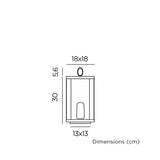 Siroco Portable Lantern - Small, dimensions drawing