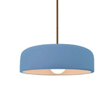 Sky Blue Rigid Stem Kit Ceramic Small Spire Pendant by Justice Design