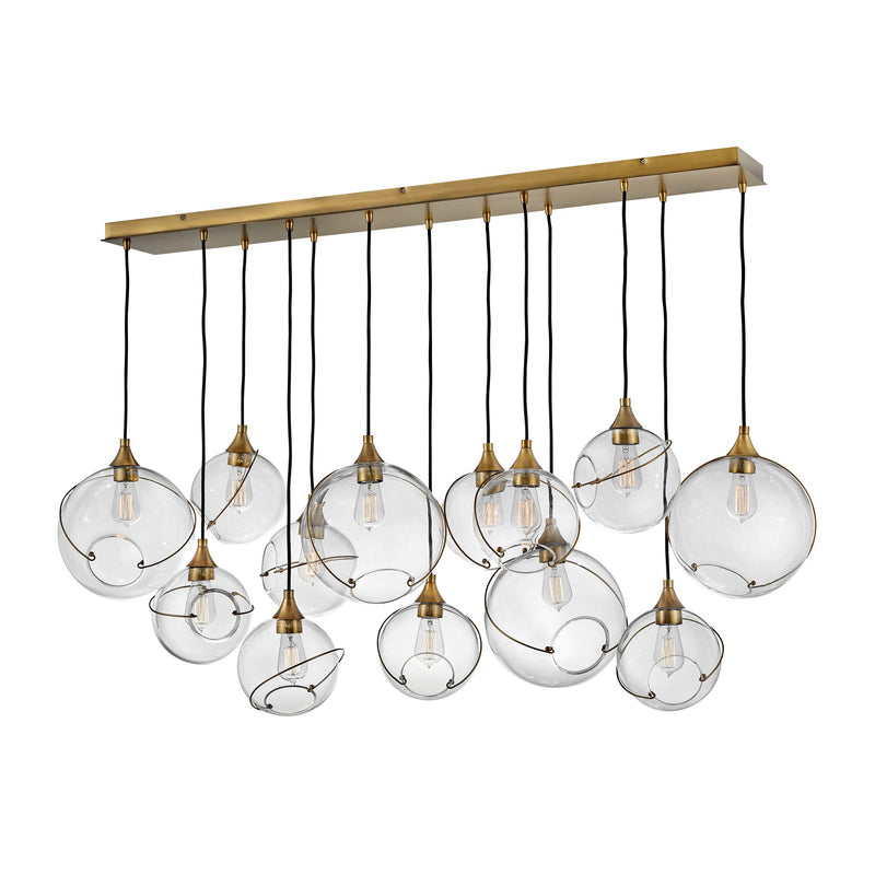Skye Large Thirteen Light Linear - Heritage Brass - by Hinkley