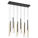 Soffio 12 Light Linear Suspension Mixed By LibCo Side View