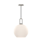 Soji Globe Pendant — 10 Inch, Brushed Nickel/Opal Matte Glass