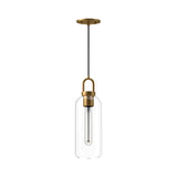 Soji Pendant — 5 Inch, Aged Gold/Clear Glass