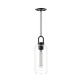 Soji Pendant — 5 Inch, Clear Glass/Matte Black