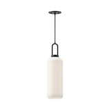 Soji Pendant — 6 Inch, Matte Black/Opal Matte Glass