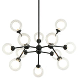 Solaris Chandelier Small Matte Black By Matteo  - Detailed View