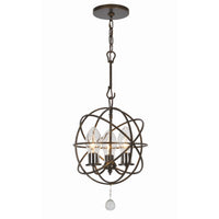 Solaris Outdoor Chandelier by Crystorama - English Bronze, 12"