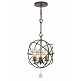 Solaris Outdoor Chandelier by Crystorama - English Bronze, 12"