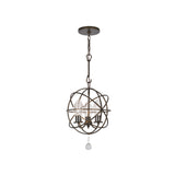Solaris Outdoor Chandelier by Crystorama - English Bronze, 12"
