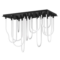 Soleil 14-Light LED Flush Mount Chandelier by ET2 - Black