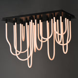 Soleil 14-Light LED Flush Mount Chandelier by ET2 - Black