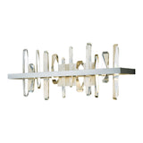 Solitude LED Vanity Light, shown in Vintage Platinum, by Hubbardton Forge