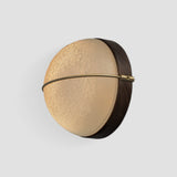 Sona Wall Sconce by Cerno - Dark Stained Walnut, Satin Distressed Brass