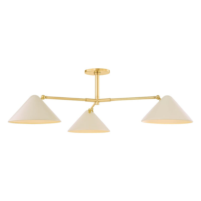 Sonja Semi Flush - Aged Brass