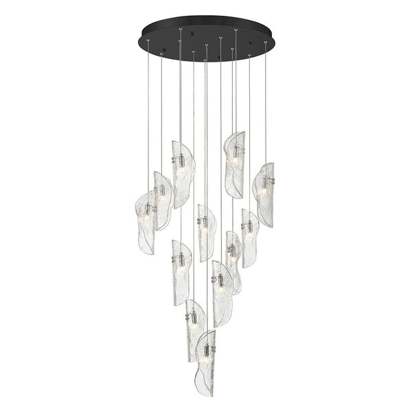 SORRENTO 12 LIGHT CHANDELIER BY LIB&CO, COLOR: CLEAR, FINISH: BLACK, , | CASA DI LUCE LIGHTING
