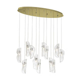 SORRENTO 12 LIGHT OVAL CHANDELIER BY LIB&CO, COLOR: CLEAR, FINISH: AGED GOLD, , | CASA DI LUCE LIGHTING