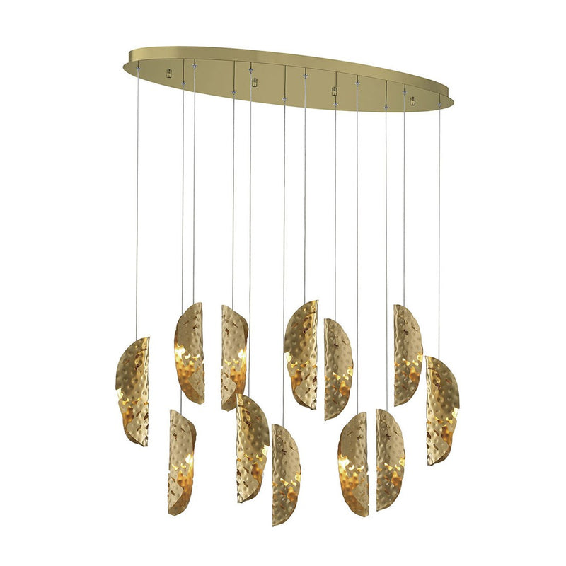 SORRENTO 12 LIGHT OVAL CHANDELIER BY LIB&CO, COLOR: COPPER, FINISH: AGED GOLD, , | CASA DI LUCE LIGHTING