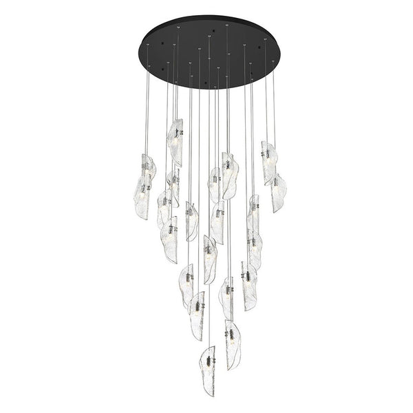 SORRENTO 21 LIGHT CHANDELIER BY LIB&CO, COLOR: CLEAR, FINISH: BLACK, , | CASA DI LUCE LIGHTING