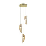SORRENTO 3 LIGHT CHANDELIER BY LIB&CO, COLOR: AMBER, FINISH: AGED GOLD, , | CASA DI LUCE LIGHTING