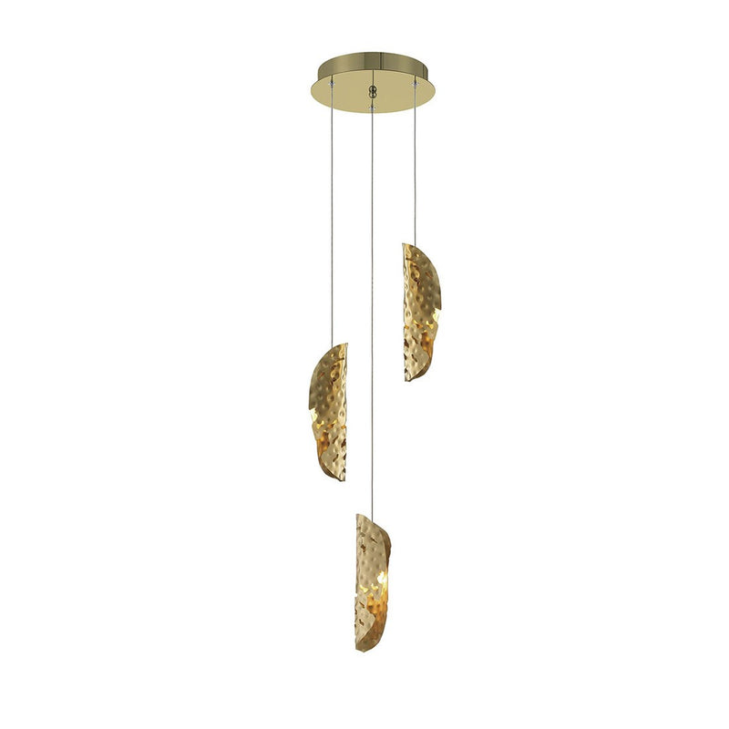 SORRENTO 3 LIGHT CHANDELIER BY LIB&CO, COLOR: COPPER, FINISH: AGED GOLD, , | CASA DI LUCE LIGHTING