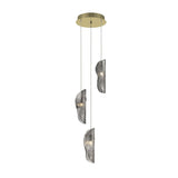 SORRENTO 3 LIGHT CHANDELIER BY LIB&CO, COLOR: SMOKE, FINISH: AGED GOLD, , | CASA DI LUCE LIGHTING