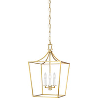 Southold Lantern Chandelier — 13 1/2", Burnished Brass