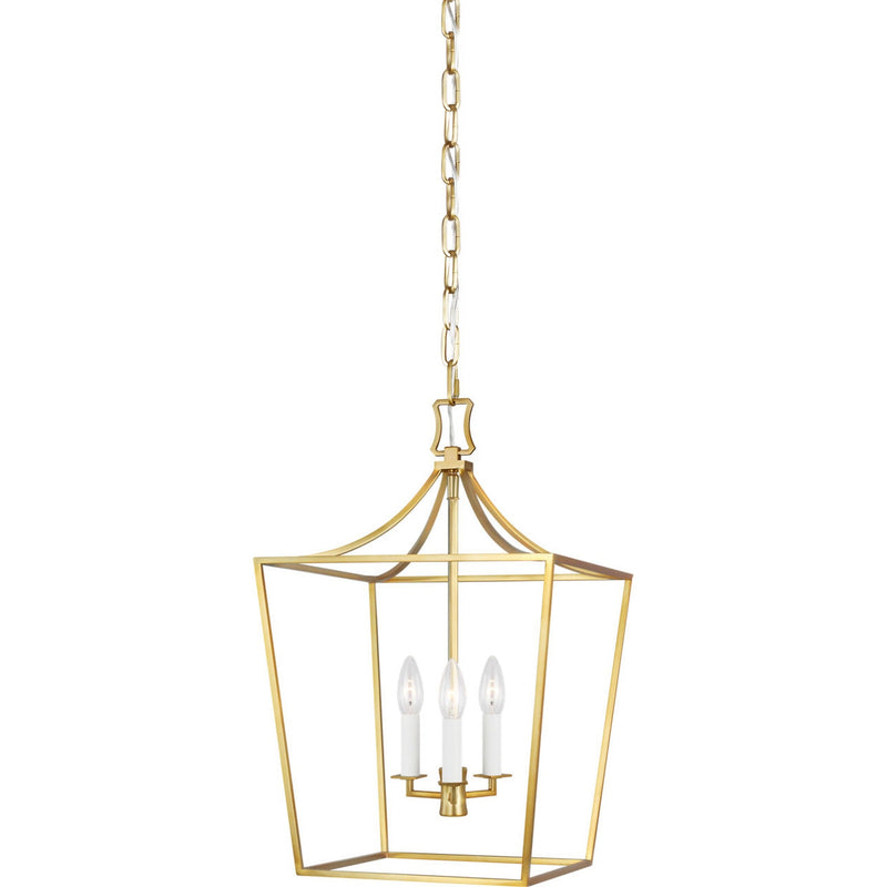 Southold Lantern Chandelier — 13 1/2", Burnished Brass
