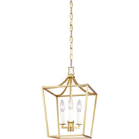 Southold Mini Lantern Chandelier — 10", Burnished Brass