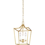 Southold Mini Lantern Chandelier — 10", Burnished Brass