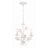 Southport Floral Chandelier 14'' Wet White White