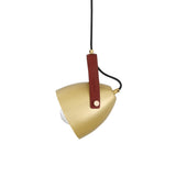 Southwark Pendant Satin Brass Red