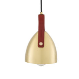 Southwark Pendant Satin Brass Red
